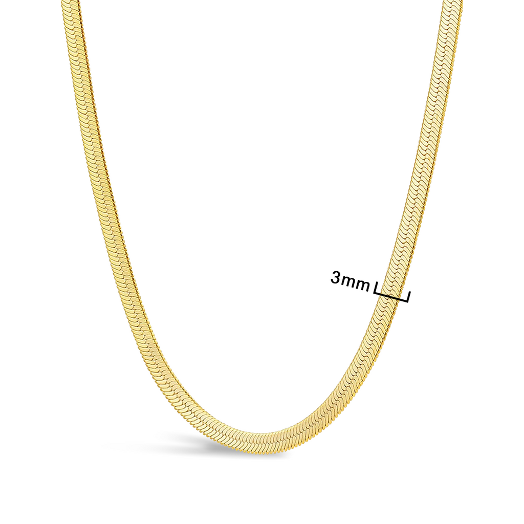 HERRINGBONE FLEX GOLD NECKLACE