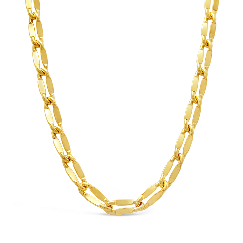 FLAT LONG LINKS GOLD CHAIN