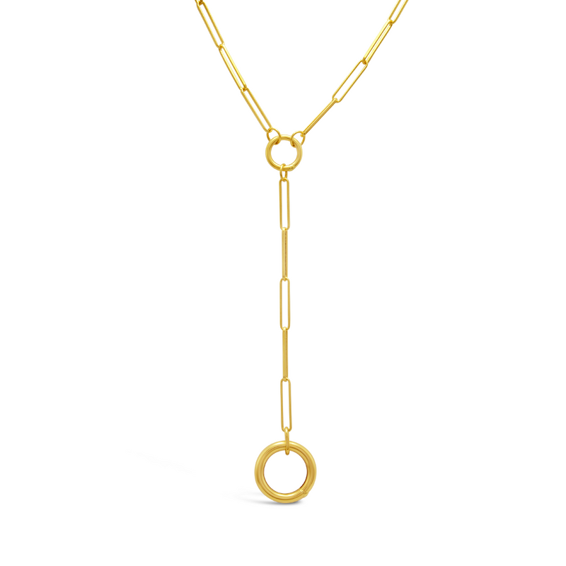 SOLID GOURMET LINKS WITH HOLLOW CIRCLE GOLD CHAIN