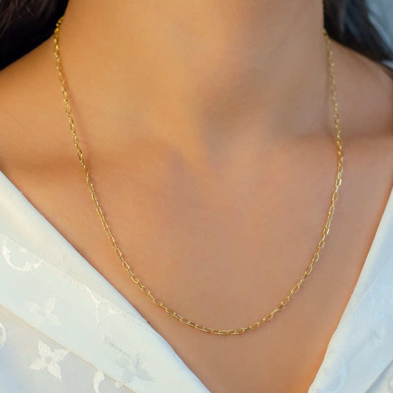 OVAL LINK GOLD CHAIN