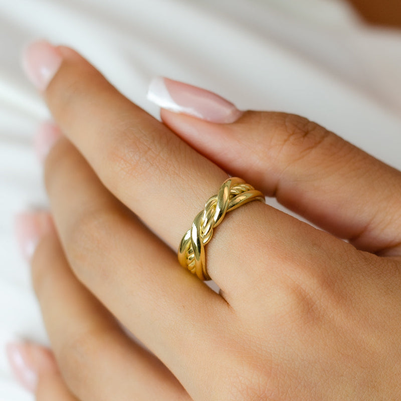 BRAIDED GOLD RING