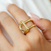 INTERLOCK GOLD RING