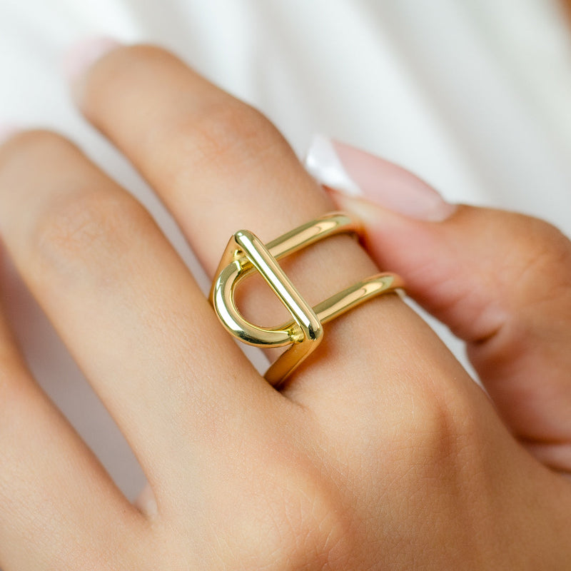 INTERLOCK GOLD RING