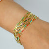 COLOURFUL SLEEK BEADS GOLD BRACELET