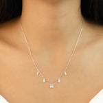 DROPPED BAGUETTE DIAMOND NECKLACE