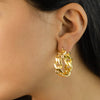 GOURMET LINKS ENGLISH LOCK GOLD EARRING