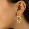 FLAT  GOURMET HOOP GOLD EARRING