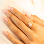 ROUND SPLIT SHANK DIAMOND RING