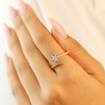 FLOWER CLUSTER OPEN DIAMOND RING