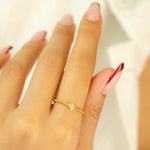 BEADED PETITE BAND DIAMOND RING