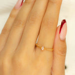 BEADED PETITE BAND DIAMOND RING