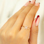 BAGUETTE STONED RADIANT DIAMOND RING