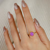 OPAL ROUND STONE GOLD RING