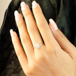 BAGUETTE STONED RADIANT DIAMOND RING