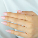 TWISTED RHOMBUS GOLD RING