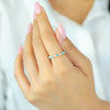 TURQUOISE BEADS DIAMOND RING