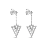 GLOW DANGLED TRIANGLES STUD DIAMOND EARRING