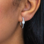 STUNNING HOOP DIAMOND EARRING