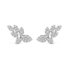 LEAFS CLUSTER STUD DIAMOND EARRING