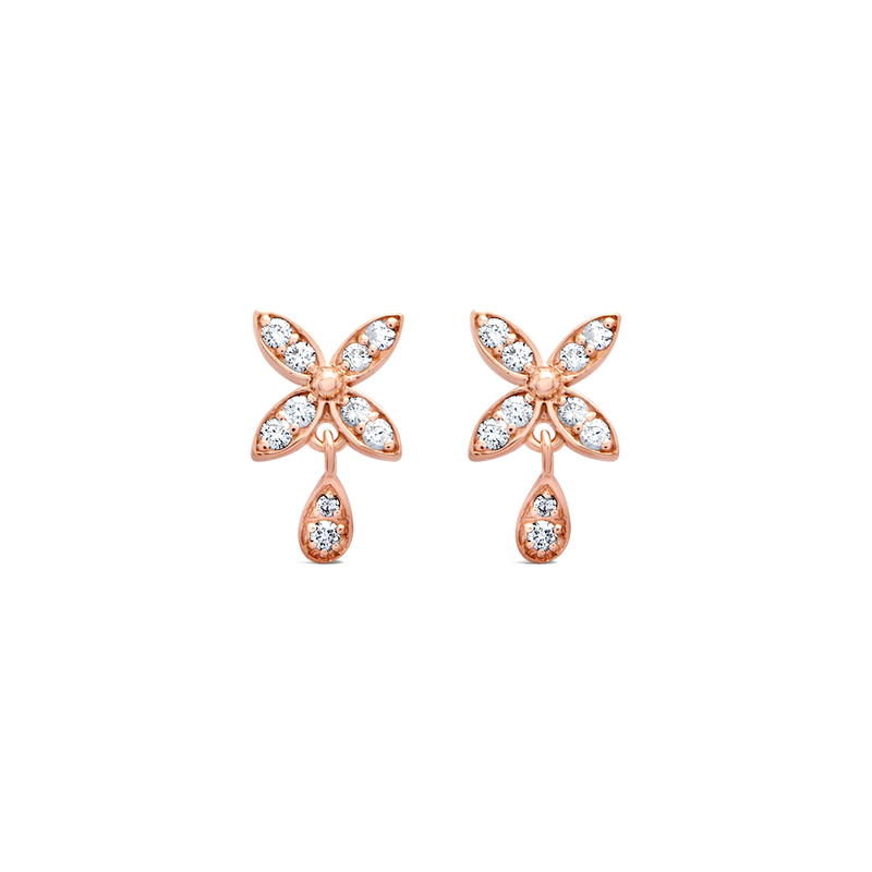 SPARKLING STAR STUD DIAMOND EARRING