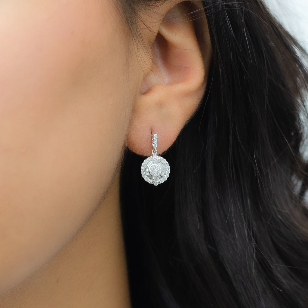 RADIANT ROUND CLUSTER DIAMOND EARRING