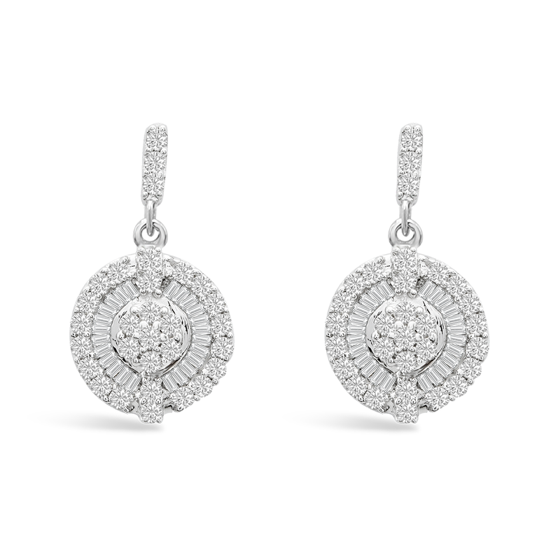 RADIANT ROUND CLUSTER DIAMOND EARRING