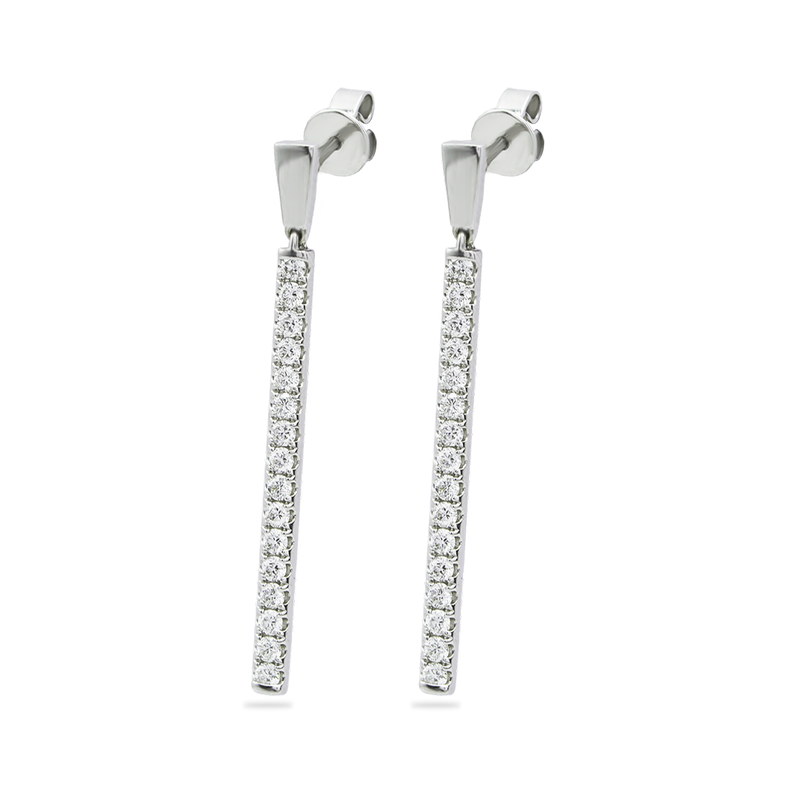 GLAM BAR STUD DIAMOND EARRING