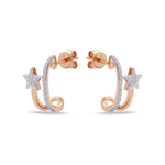 ROSE STAR CUFF & STUD DIAMOND EARRING