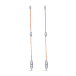 LONG RADIANT MARQUISE STUD DIAMOND EARRING