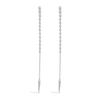 LONG HALF TENNIS STUD DIAMOND EARRING