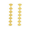 LINKED FISHTAIL STUD GOLD EARRING