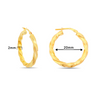 CLIP-ON TWISTED HOOP GOLD EARRING