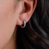 COLOURED CLASSIC HOOP GOLD EARRING