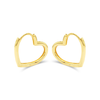 CLASSIC HEART HOOP GOLD EARRING