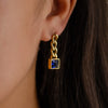 DROPPED SQUARE GOURMET GOLD EARRING