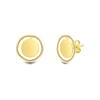 DOUBLE ENGRAVED CIRCLES STUD GOLD EARRING