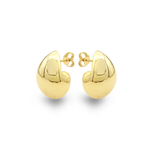 HUGE DROP STUD GOLD EARRING