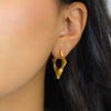 LOOPED RHOMBUS CLIP-ON GOLD EARRING