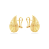 RIPPED TEARDROP CLIP-ON GOLD EARRING