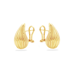 RIPPED TEARDROP CLIP-ON GOLD EARRING