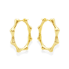 BAMBOO-SHAPE CLIP-ON GOLD EARRING