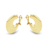 FLATTENED CLIP-ON GOLD EARRING