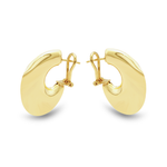 FLATTENED CLIP-ON GOLD EARRING