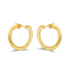 CIRCULAR HOOP GOLD EARRING