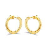 CIRCULAR HOOP GOLD EARRING