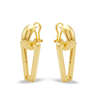 EDGED DOOR KNOCKER CLIP-ON GOLD EARRING