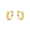 LOOPED OVAL CLIP-ON GOLD EARRING