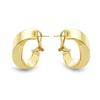 LOOPED OVAL CLIP-ON GOLD EARRING