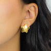 SMILE STAR CLIP-ON GOLD EARRING