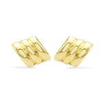 WING-SHAPE CLIP-ON GOLD EARRING